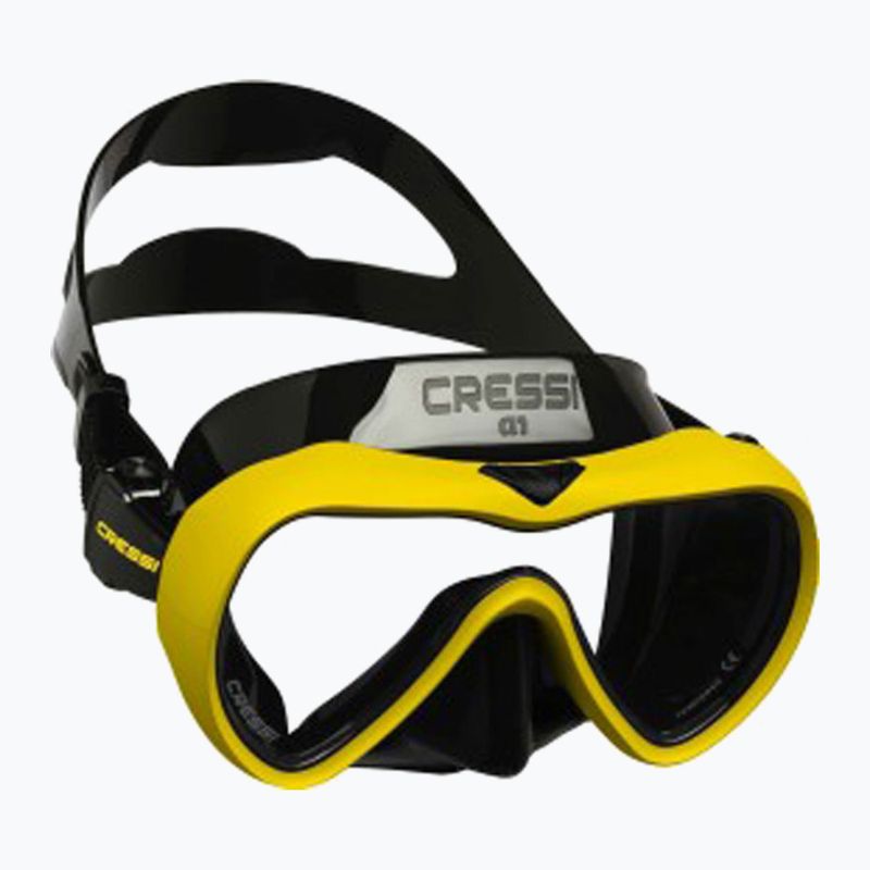 Maska do nurkowania Cressi A1 Anti Fog black/yellow