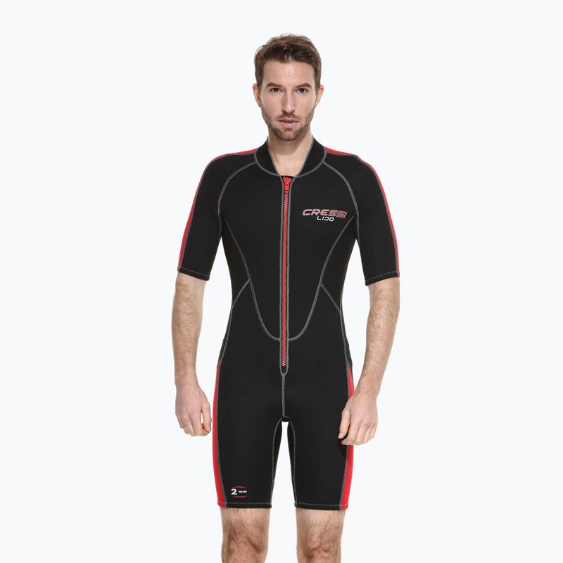 Pianka do pływania męska Cressi Lido Shorty 2 mm black/red