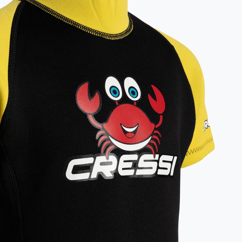Pianka do pływania dziecięca Cressi Smoby Shorty 2 mm black/yellow 3