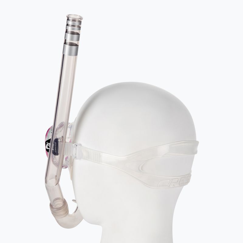 Zestaw do snorkelingu dziecięcy Cressi Perla Jr + Minigringo clear/pink 3