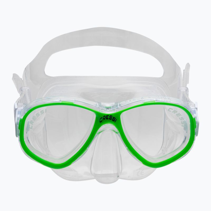 Zestaw do snorkelingu dziecięcy Cressi Perla Jr + Minigringo clear/lime 2