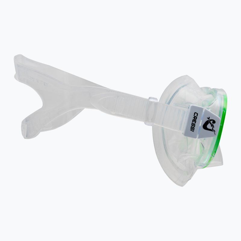 Zestaw do snorkelingu dziecięcy Cressi Perla Jr + Minigringo clear/lime 3