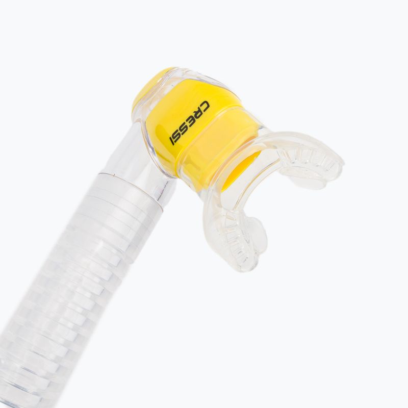 Fajka do nurkowania Cressi Corfu clear/silver/yellow 2