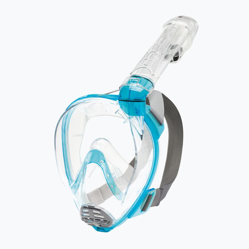 Maska pełnotwarzowa do snorkelingu dziecięca Cressi Baron Full Face clear/aquamarine
