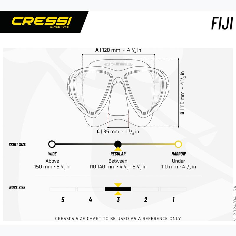 Maska do nurkowania Cressi Fiji black/black 6