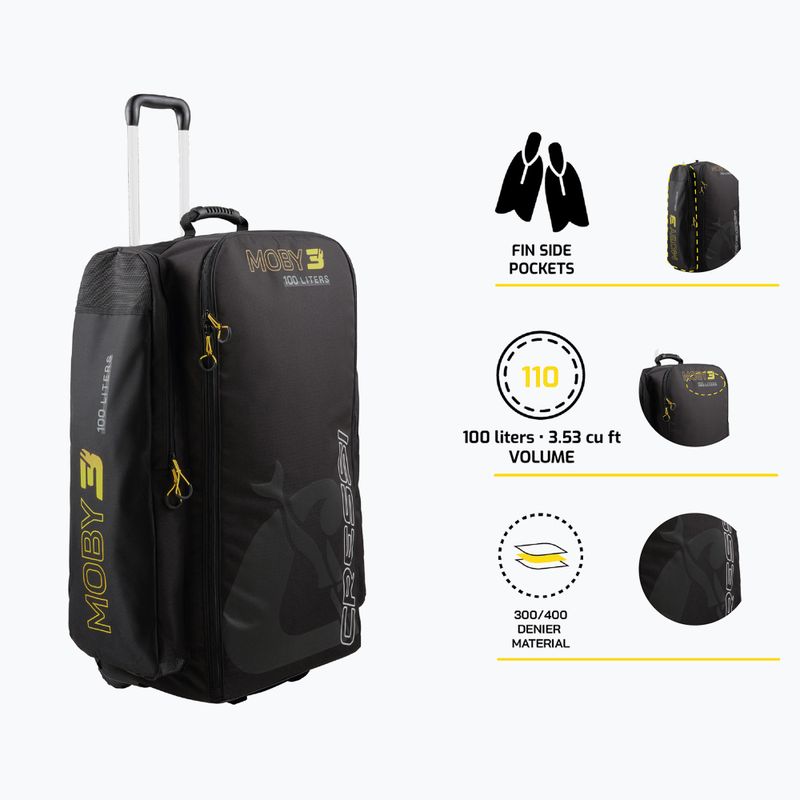 Torba podróżna Cressi Moby 3 100 l black/yellow 7