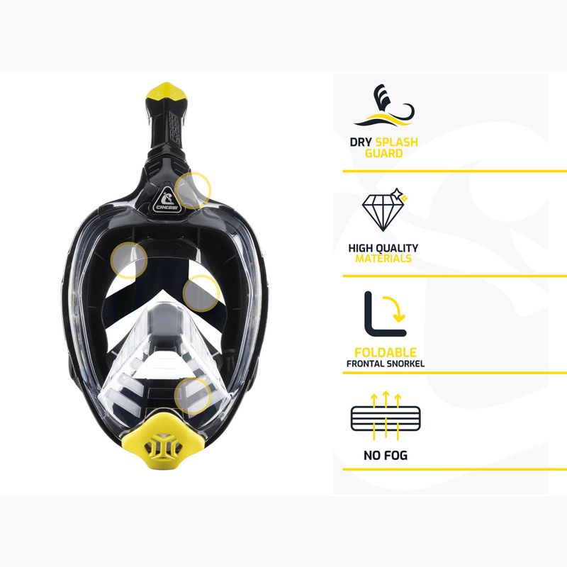 Maska pełnotwarzowa do snorkelingu Cressi Bali Full Face white/black 5