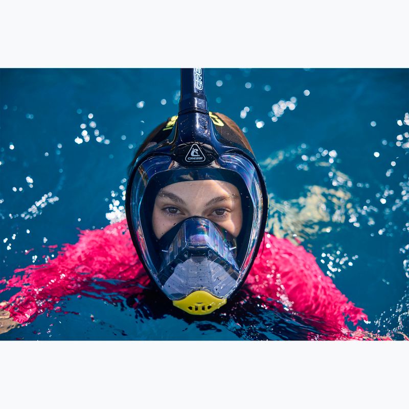 Maska pełnotwarzowa do snorkelingu Cressi Bali Full Face black/yellow 7