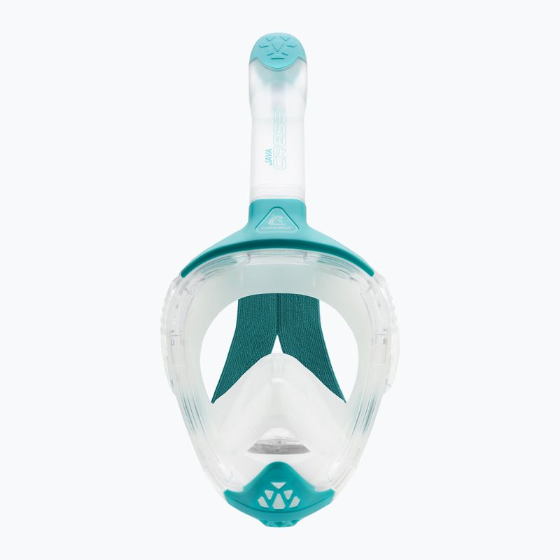 Maska pełnotwarzowa do snorkelingu Cressi Java Full Face clear/aquamarine 3