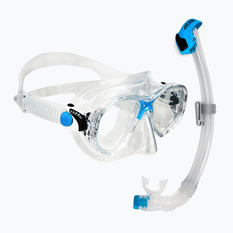 Zestaw do nurkowania Cressi Marea + Seal Dry Jr clear/azure