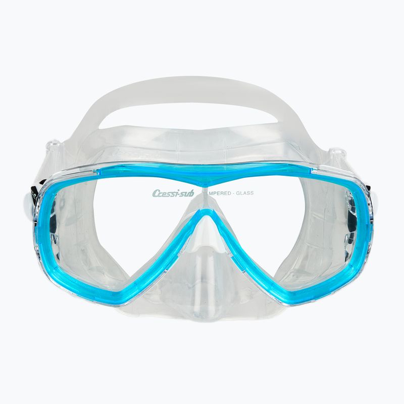 Zestaw do nurkowania Cressi Estrella + Seal Dry clear/aquamarine 4