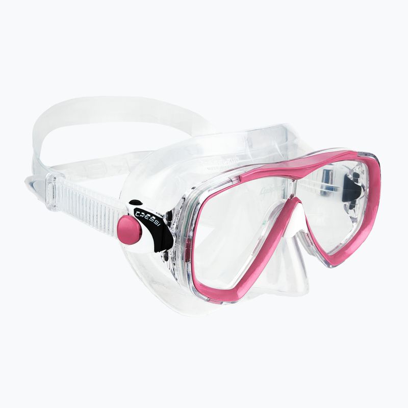 Zestaw do nurkowania Cressi Estrella + Seal Dry clear/pink 2