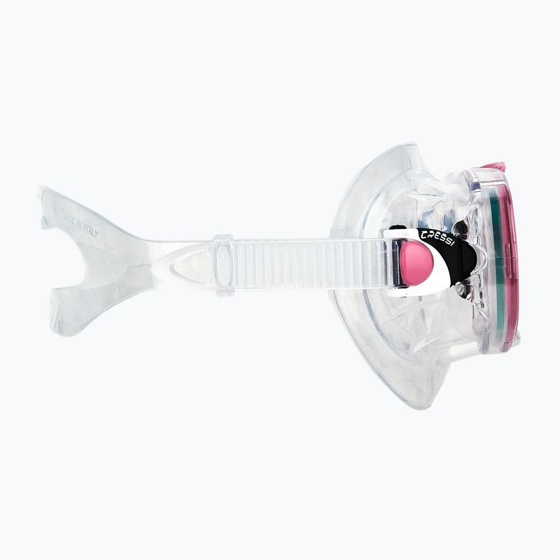 Zestaw do nurkowania Cressi Estrella + Seal Dry clear/pink 5