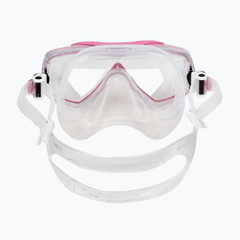 Zestaw do nurkowania Cressi Estrella + Seal Dry clear/pink 6