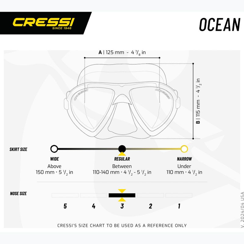 Maska do nurkowania Cressi Ocean black/blue 5