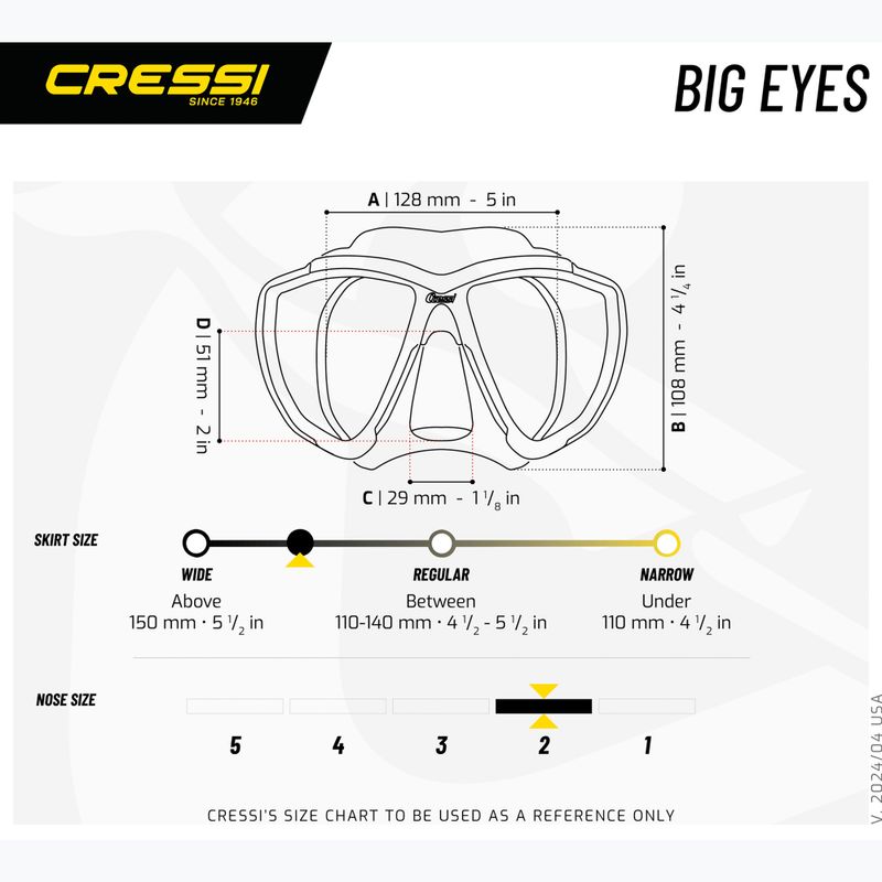 Maska do nurkowania Cressi Big Eyes blue/orange/clear/azure 3