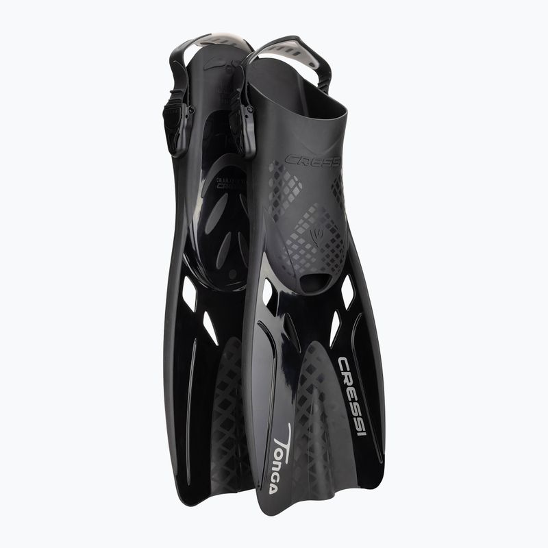 Zestaw do nurkowania Cressi Baron + Tonga black/black/black 2