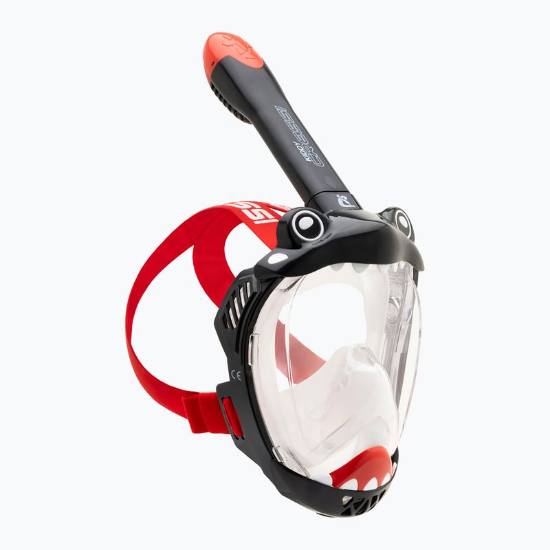 Maska pełnotwarzowa do snorkelingu dziecięca Cressi Kiddy Full Face Jr black/clear/red 3