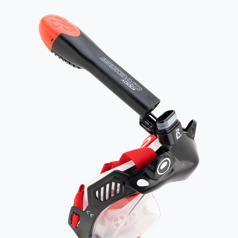 Maska pełnotwarzowa do snorkelingu dziecięca Cressi Kiddy Full Face Jr black/clear/red 7