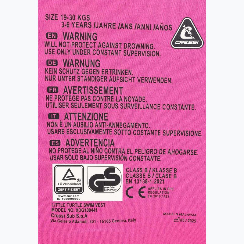 Kamizelka do pływania dziecięca Cressi Little Turtle lilac/pink 6