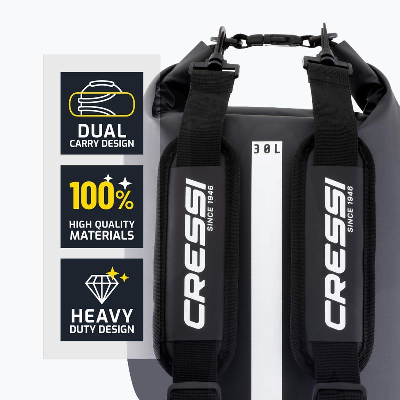 Worek wodoodporny Cressi Ocelot Dry Bag 30 l black/yellow 5