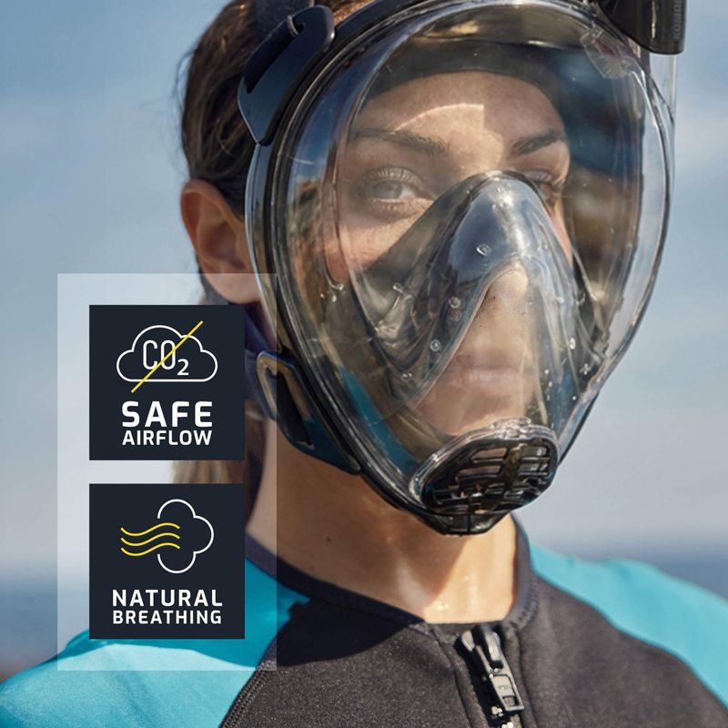 Maska pełnotwarzowa do snorkelingu Cressi Komodo Full Face black/yellow 10