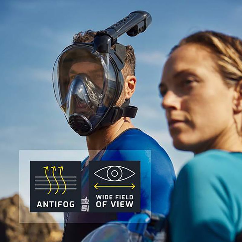 Maska pełnotwarzowa do snorkelingu Cressi Komodo Full Face black/black 12