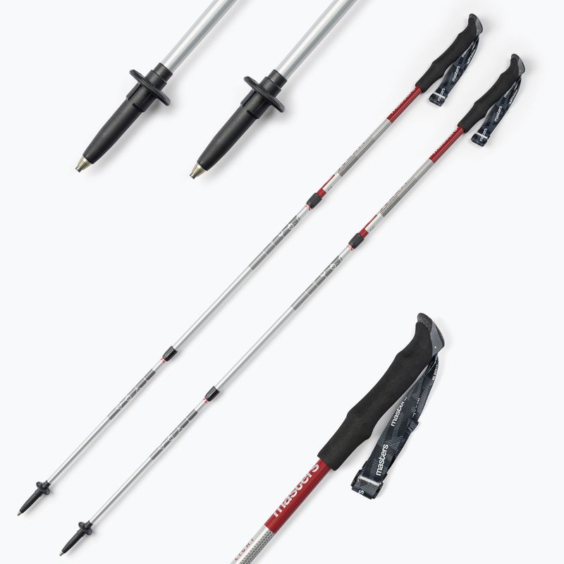 Kije trekkingowe Masters Summit Light red 7