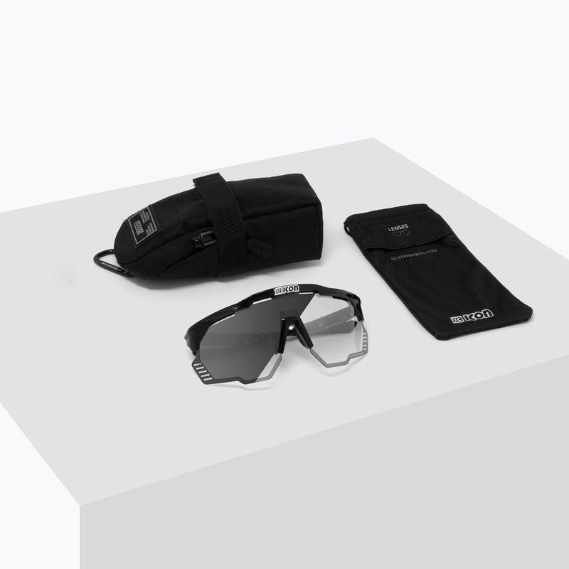 Okulary przeciwsłoneczne SCICON Aeroshade Kunken black gloss/scnpp photocromic silver 7