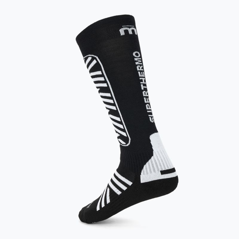 Skarpety narciarskie Mico Heavy Weight Superthermo Primaloft Merino Ski nero bianco 2