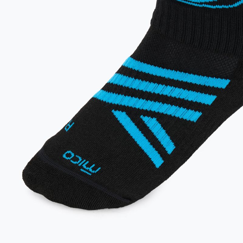 Skarpety narciarskie Mico Heavy Weight Superthermo Primaloft Merino Ski nero turchese 3