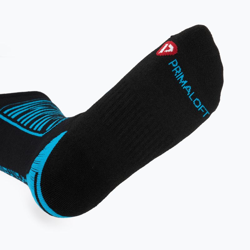 Skarpety narciarskie Mico Heavy Weight Superthermo Primaloft Merino Ski nero turchese 4