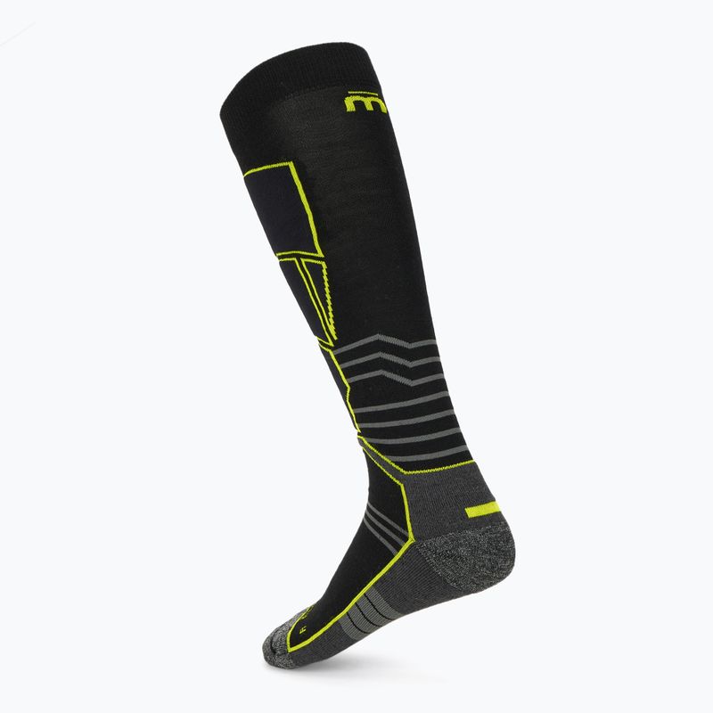 Skarpety narciarskie Mico Medium Weight Superthermo Natural Marino Ski nero/giallo fluo 2