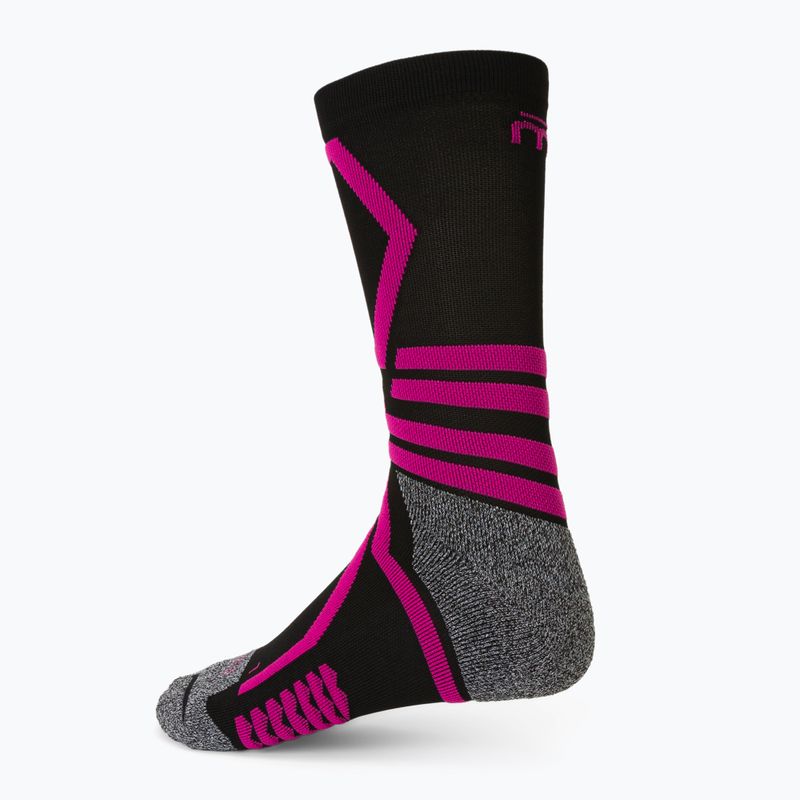 Skarpety narciarskie Mico Medium Weight X-Performance X-C Ski czarno-różowe CA00146 2