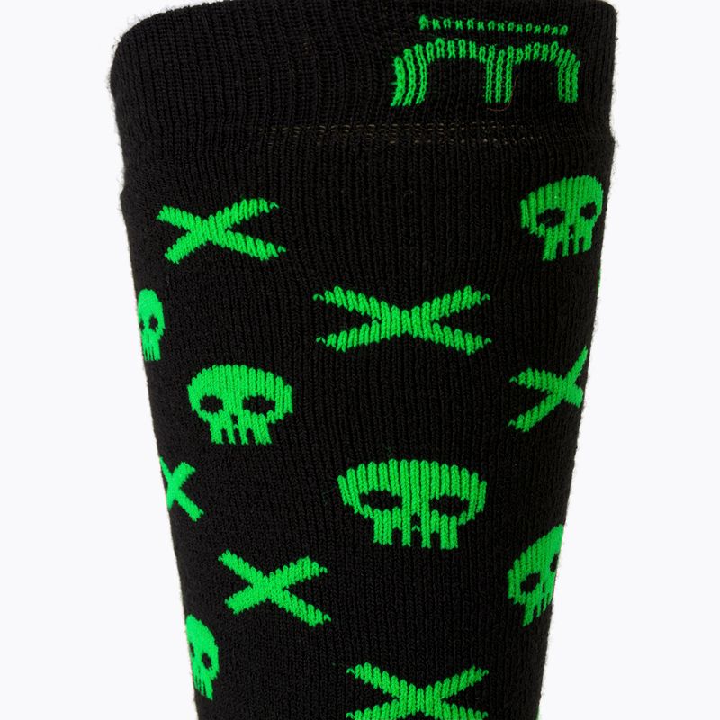 Skarpety narciarskie dziecięce Mico Medium Weight Warm Control Ski czarno-zielone CA02699 3