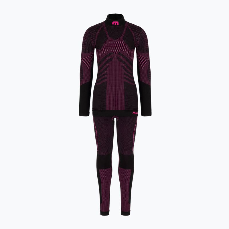 Komplet bielizny termoaktywnej dziecięcej Mico Extra Dry Kit nero/fuchsia