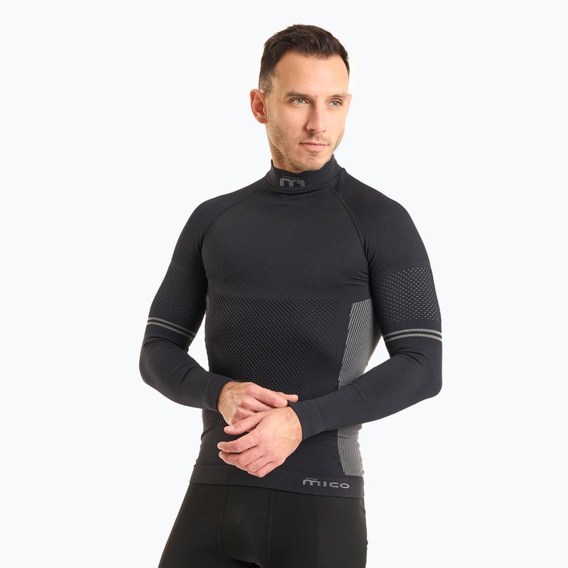 Bluza termoaktywna męska Mico M1 Mock Neck nero
