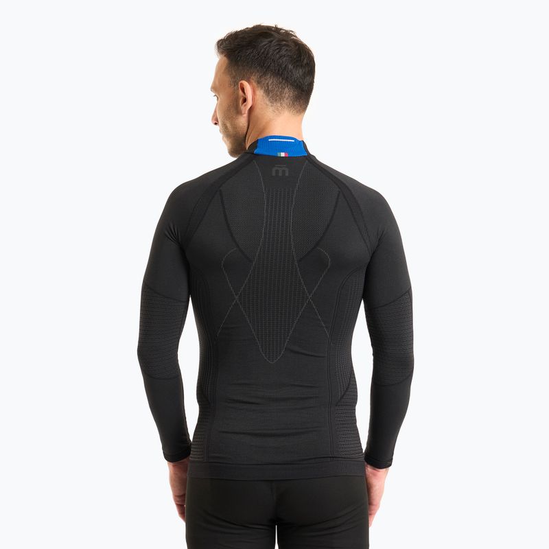 Bluza termoaktywna męska Mico Odor Zero Mock Neck nero 2
