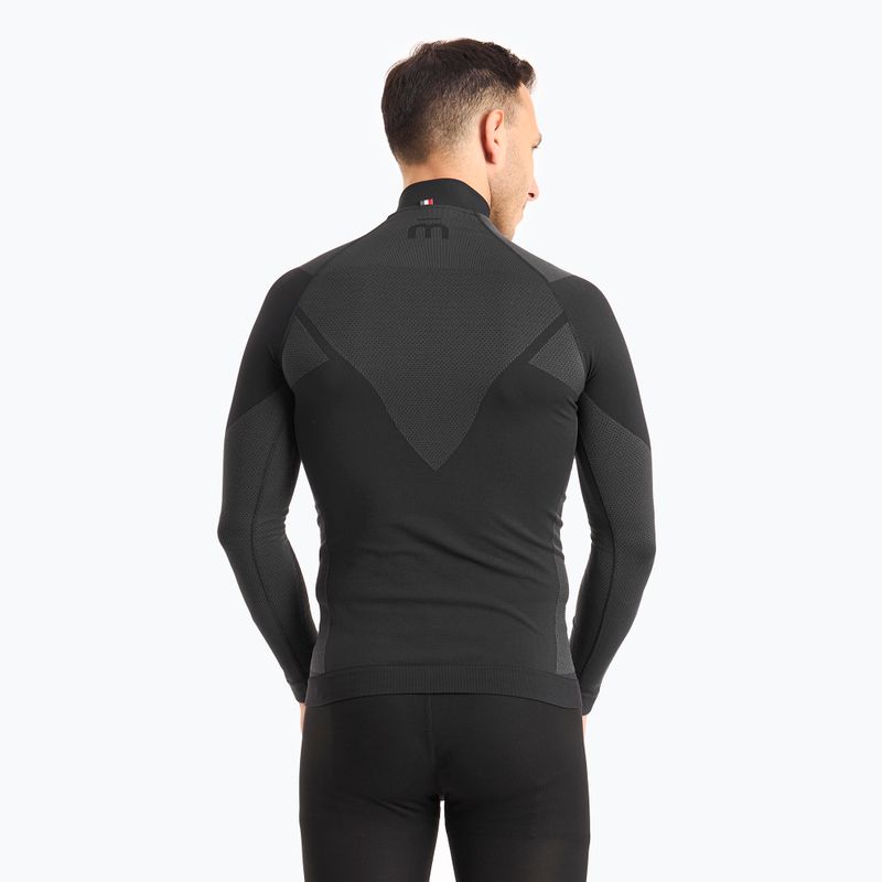 Longsleeve termoaktywny męski Mico Warm Control Zip Neck nero 2