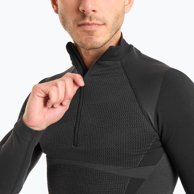 Longsleeve termoaktywny męski Mico Warm Control Zip Neck nero 3