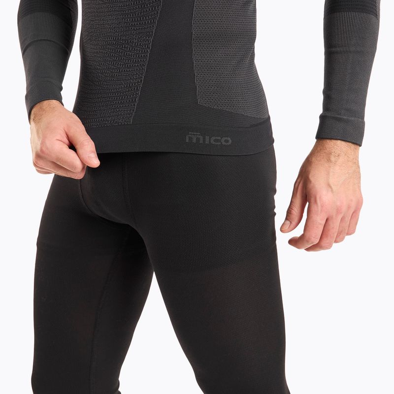 Longsleeve termoaktywny męski Mico Warm Control Zip Neck nero 5