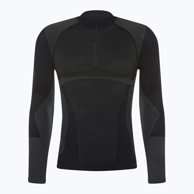 Bluza termoaktywna męska Mico Warm Control Zip Neck nero 6