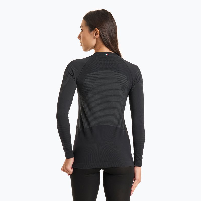 Bluza termoaktywna damska Mico Warm Control Round Neck nero 2