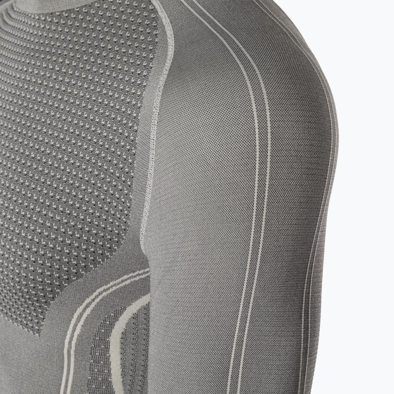 Bluza termoaktywna męska Mico Odor Zero Round Neck grigio 8