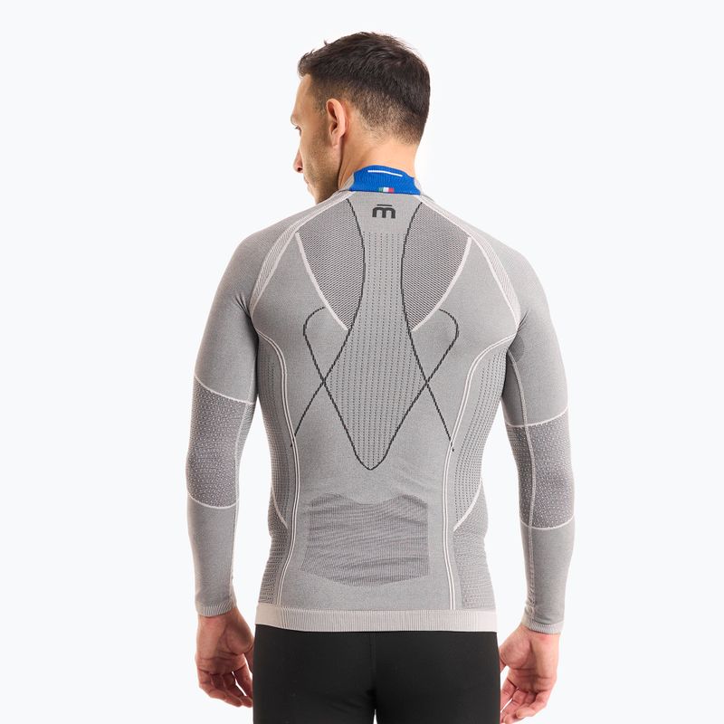 Bluza termoaktywna męska Mico Odor Zero Mock Neck grigio 2