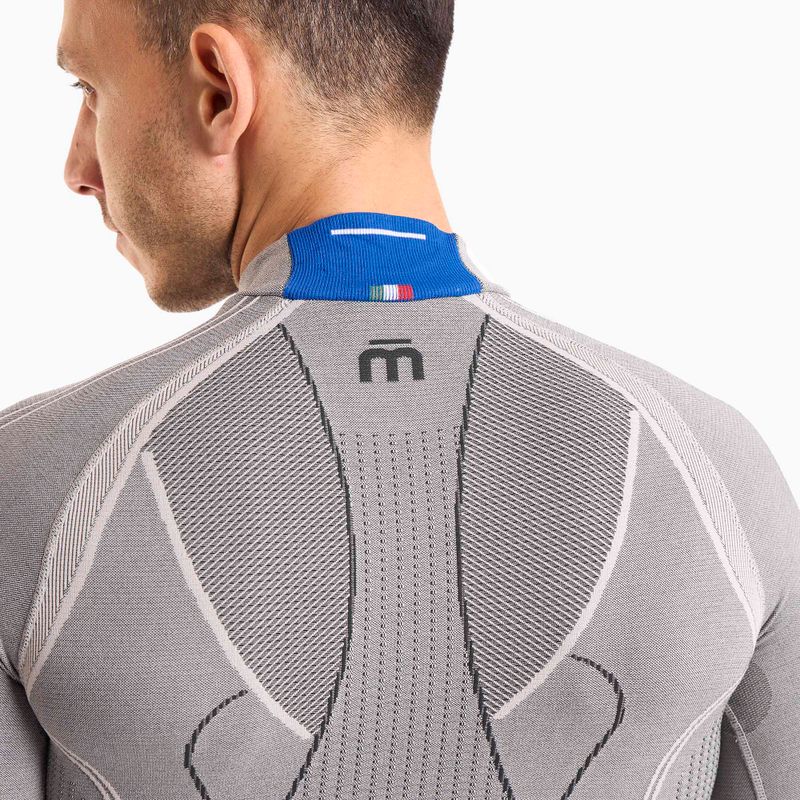 Bluza termoaktywna męska Mico Odor Zero Mock Neck grigio 3
