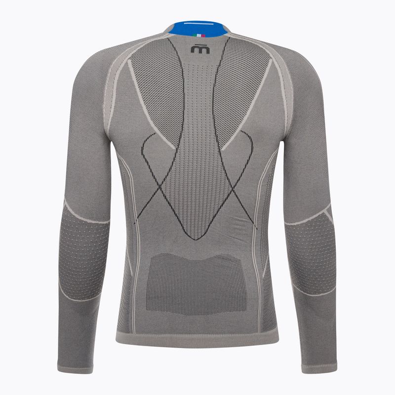 Bluza termoaktywna męska Mico Odor Zero Mock Neck grigio 6