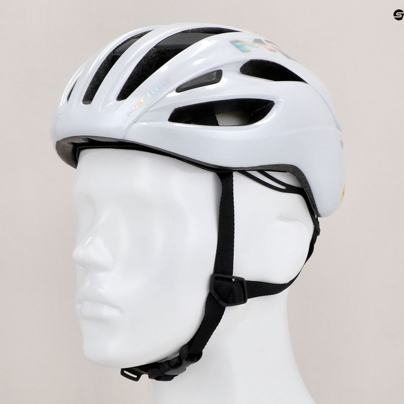 Kask rowerowy MET Rivale II Mips white holographic glossy 8