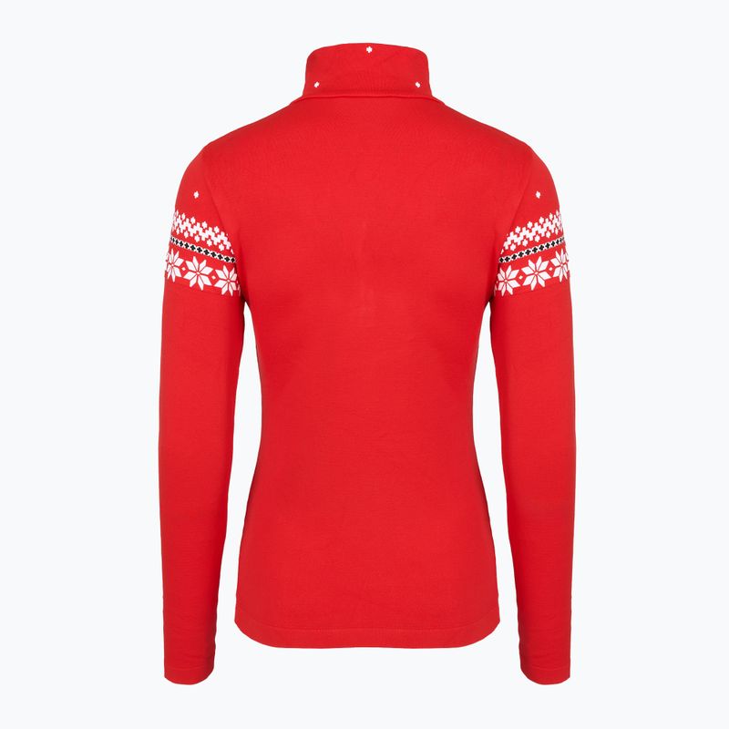 Bluza termoaktywna damska Newland Hilde Half Zip red/white 2