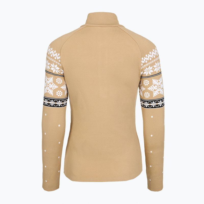 Bluza termoaktywna damska Newland Isalind Half Zip biscuit/white 2